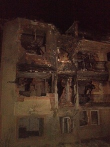 The headquarters of the armed group in Kumanovo, after the assault.